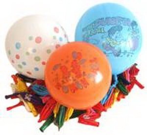 500 adet ( 5 paket ) desenli değişik renklerde punch balon