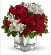 15 adet kırmızı gül ve beyaz kır çiçekleri Ankara 14 şubat sevgililer günü çiçek